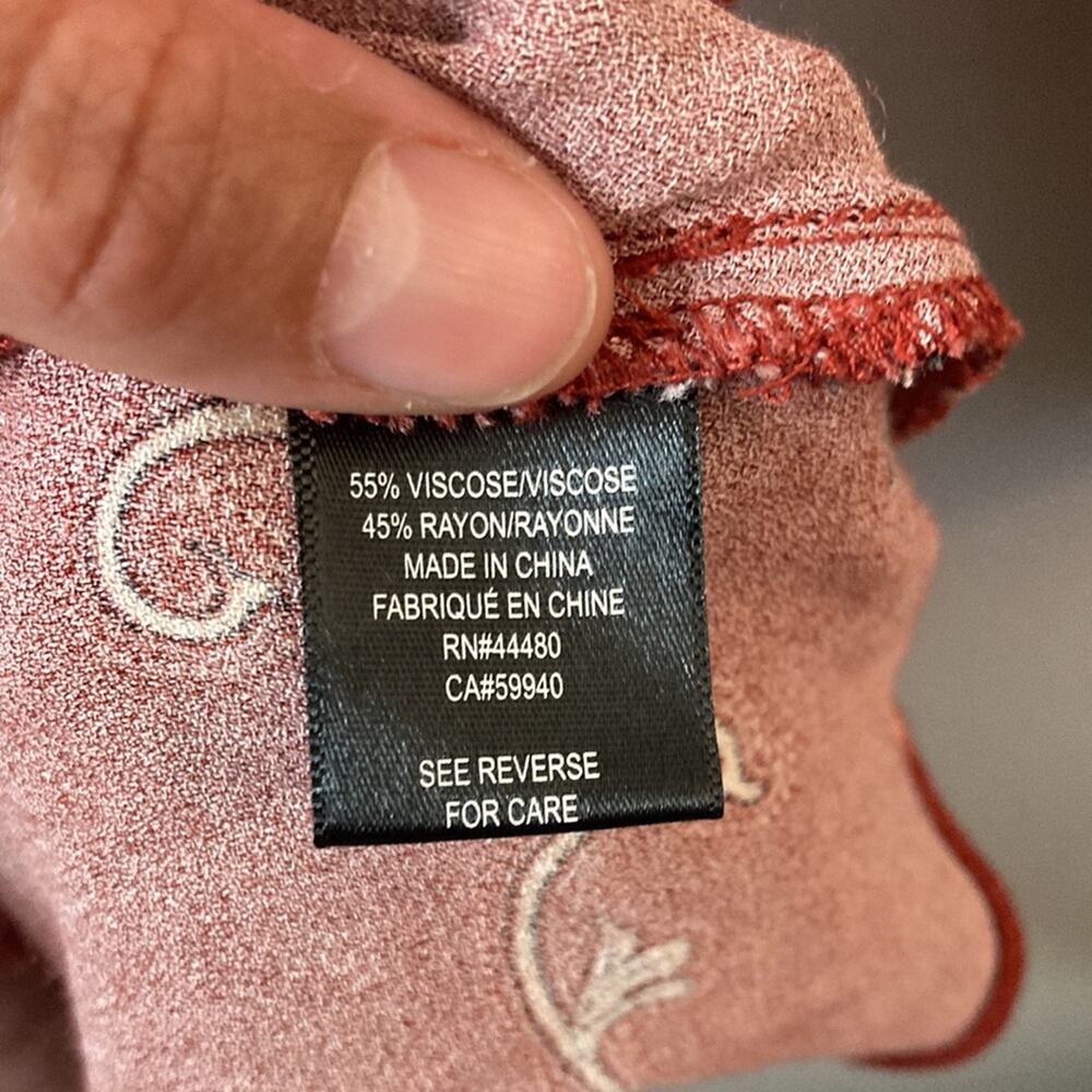 AFRM Red Paisley Boho Ruffle Bottom Dress Size XS - Picture 9 of 9